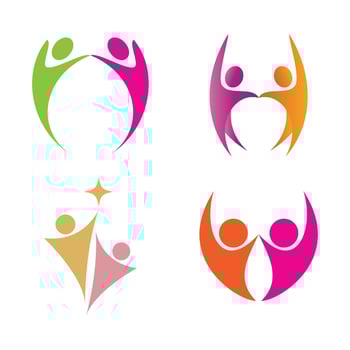 Adoption and community care Logo template vector