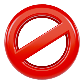 Not Sign 3D render Transparent Icon png
