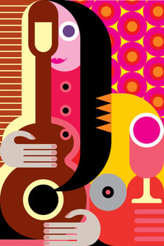 Abstract Portrait of Woman vector