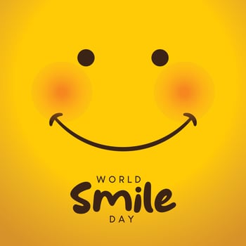 World smile day background banner vector