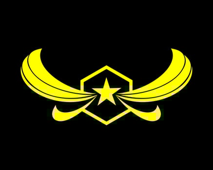 Vector illustration of a wing sign symbol. Can be used for anything related to flying, aviation, superhero, cargo, courier services