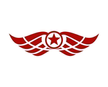 Vector illustration of a wing sign symbol. Can be used for anything related to flying, aviation, superhero, cargo, courier services