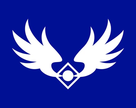 Vector illustration of a wing sign symbol. Can be used for anything related to flying, aviation, superhero, cargo, courier services