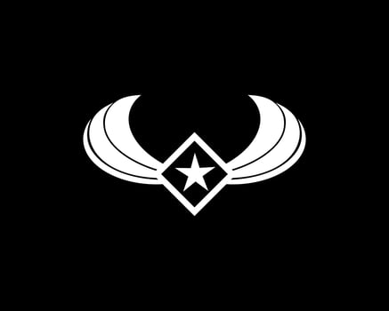 Vector illustration of a wing sign symbol. Can be used for anything related to flying, aviation, superhero, cargo, courier services