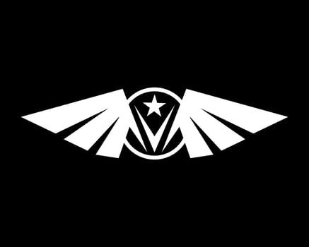 Vector illustration of a wing sign symbol. Can be used for anything related to flying, aviation, superhero, cargo, courier services