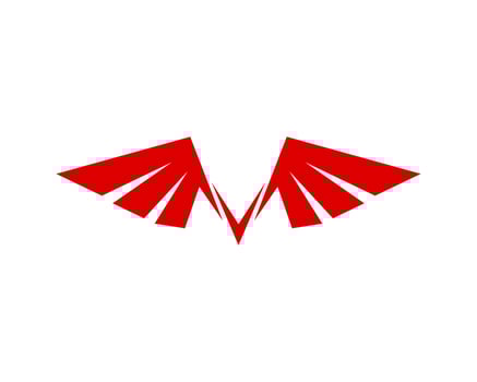 Vector illustration of a wing sign symbol. Can be used for anything related to flying, aviation, superhero, cargo, courier services
