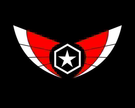 Vector illustration of a wing sign symbol. Can be used for anything related to flying, aviation, superhero, cargo, courier services
