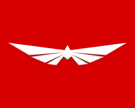 Vector illustration of a wing sign symbol. Can be used for anything related to flying, aviation, superhero, cargo, courier services