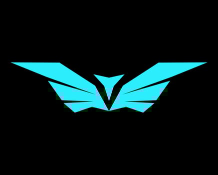 Vector illustration of a wing sign symbol. Can be used for anything related to flying, aviation, superhero, cargo, courier services