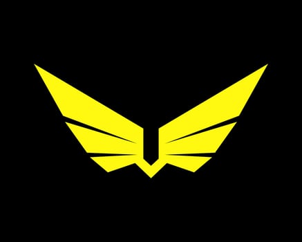 Vector illustration of a wing sign symbol. Can be used for anything related to flying, aviation, superhero, cargo, courier services