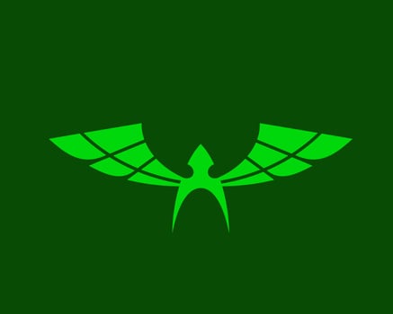 Vector illustration of a wing sign symbol. Can be used for anything related to flying, aviation, superhero, cargo, courier services