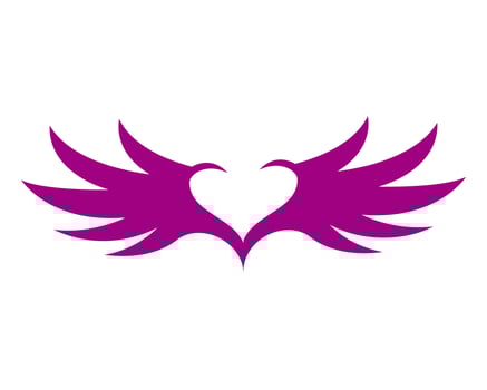 Vector illustration of a wing sign symbol. Can be used for anything related to flying, aviation, superhero, cargo, courier services