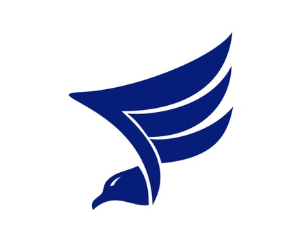 Vector illustration of a wing sign symbol. Can be used for anything related to flying, aviation, superhero, cargo, courier services