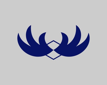 Vector illustration of a wing sign symbol. Can be used for anything related to flying, aviation, superhero, cargo, courier services