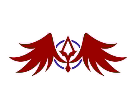 Vector illustration of a wing sign symbol. Can be used for anything related to flying, aviation, superhero, cargo, courier services