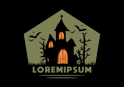 Scary Halloween stuff illustration design vector