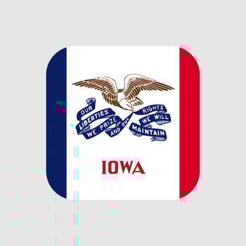 Iowa state flag. Vector illustration.