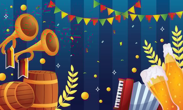 October Fest Festivity Background vector