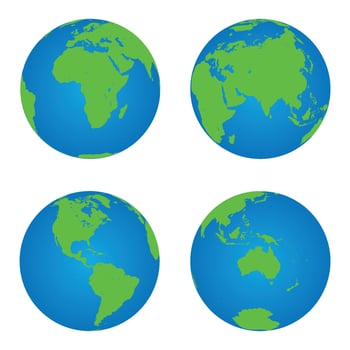 Earth globes vector illustration