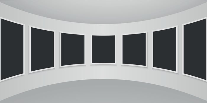 Gallery Interior vector illustration