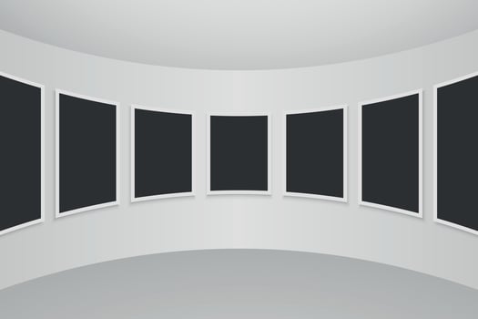 Gallery Interior vector illustration