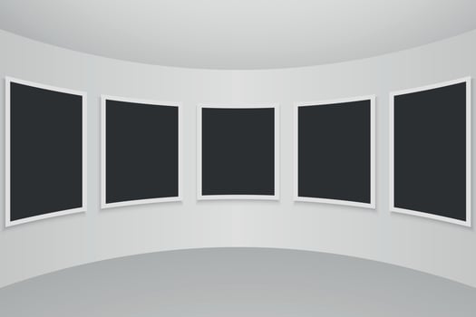 Gallery Interior vector illustration