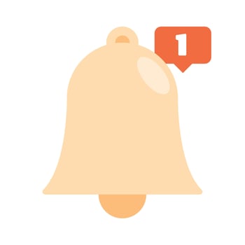 social media notification bell vector