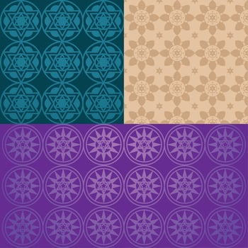 set colors mandalas vector