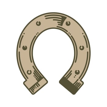 horseshoe accessory vintage style vector