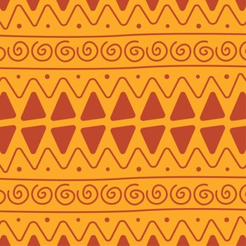 orange african culture pattern vector
