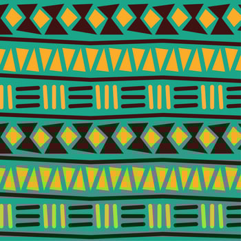 orange african culture pattern vector