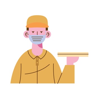 delivery male professional worker vector