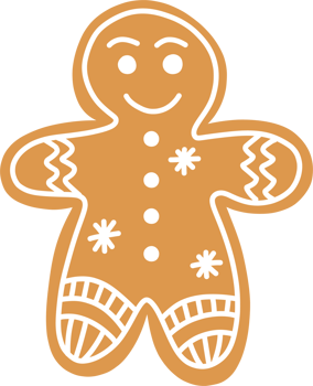 Christmas gingerbread in the form of a man. png
