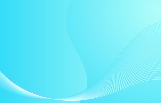 Abstract blue wave with white curved lines background for digital network presentation template design vector