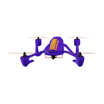 Purple Orange Drone  3D Illustrations png