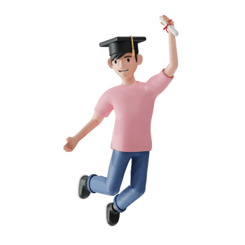 Man Academician Character 3D Illustrations png