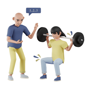 Fitness Coach Sport 3D Illustrations png