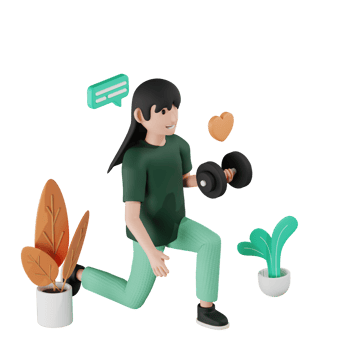 Fitness Girl Sport 3D Illustrations png