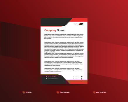 Creative Corporate Letter Head Design Template vector