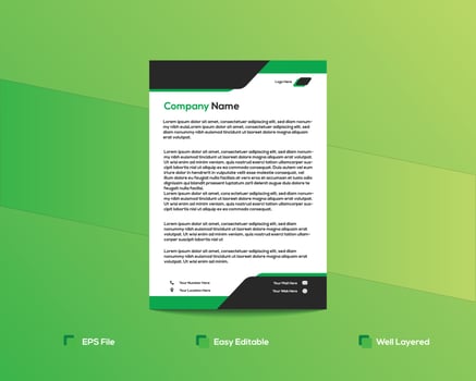 Creative Corporate Letter Head Design Template vector
