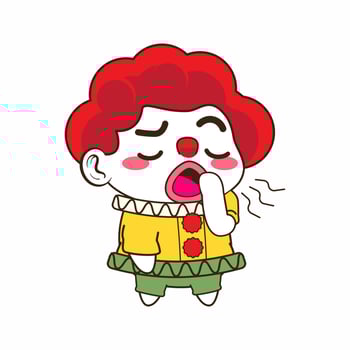 cute little clown vector illustration set