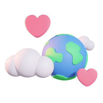 Love Earth Earth Day 3D Illustrations png