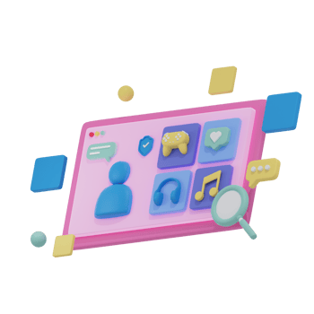 Web Interface 3D Illustrations png