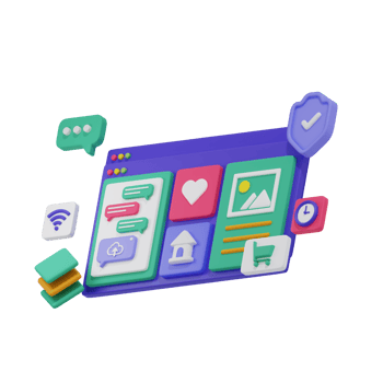 Web Interface 3D Illustrations png
