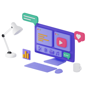 Personal Computer Interface 3D Illustrations png