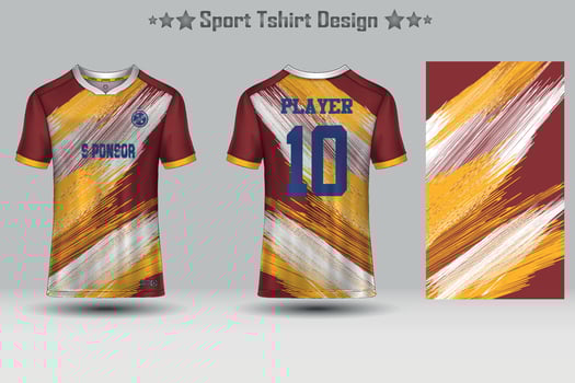 Football sport jersey mockup abstract geometric pattern t-shirt design vector