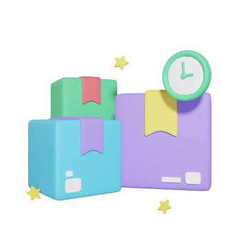 Fast Delivery E Commerce 3D Illustrations png