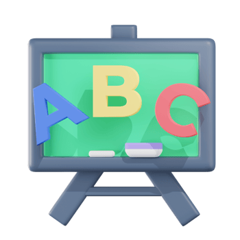 Board Education 3D Illustrations png