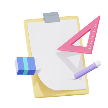 Clip Board Education 3D Illustrations png