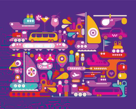 Enjoy Travel vector illustration